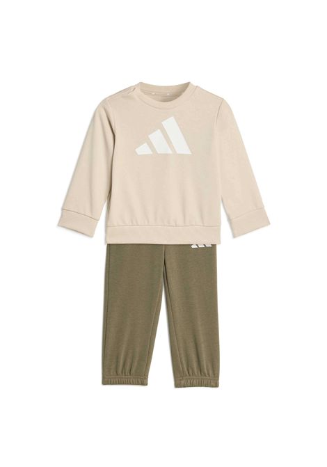 Adidas Essentials French Terry Jogger Set Beige Olive Green Infant ADIDAS CORE | Tracksuits | KB9654-
